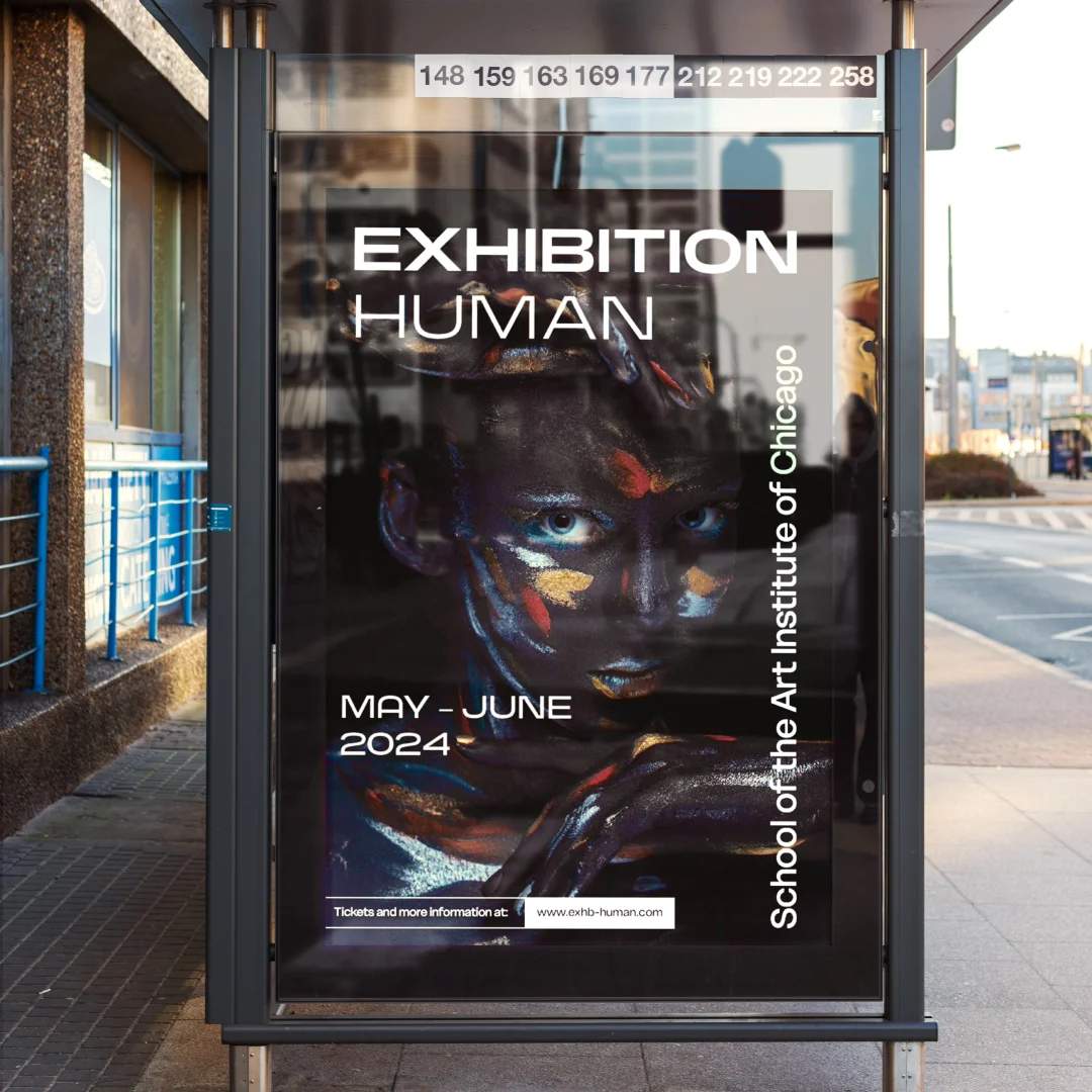 Exhibition Human — plakát a vizuální identita, POKORNY DESIGN